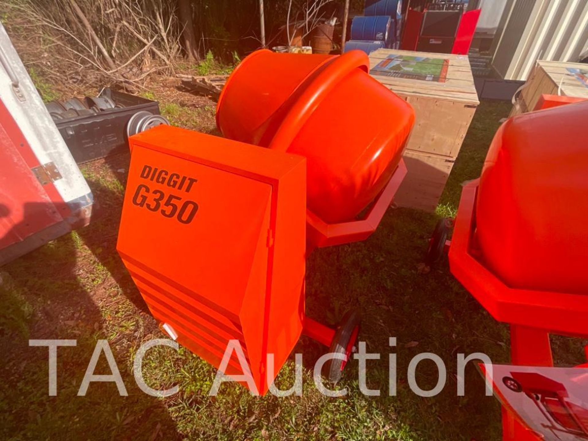 New 12 CU ft Steel Drum Concrete Mixer - Image 2 of 12