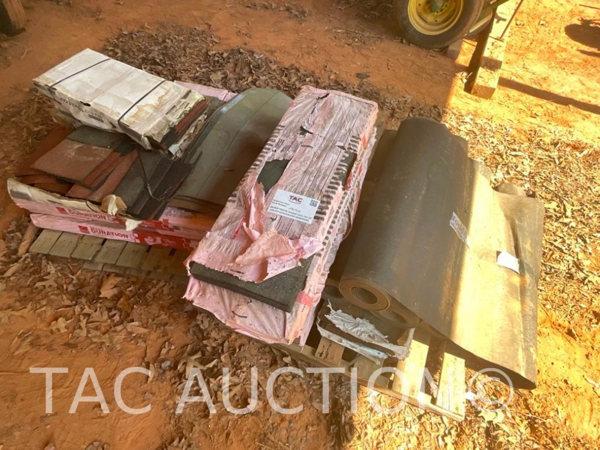 Pallets (2) Of Shingles And Rolls Of Tarpaper