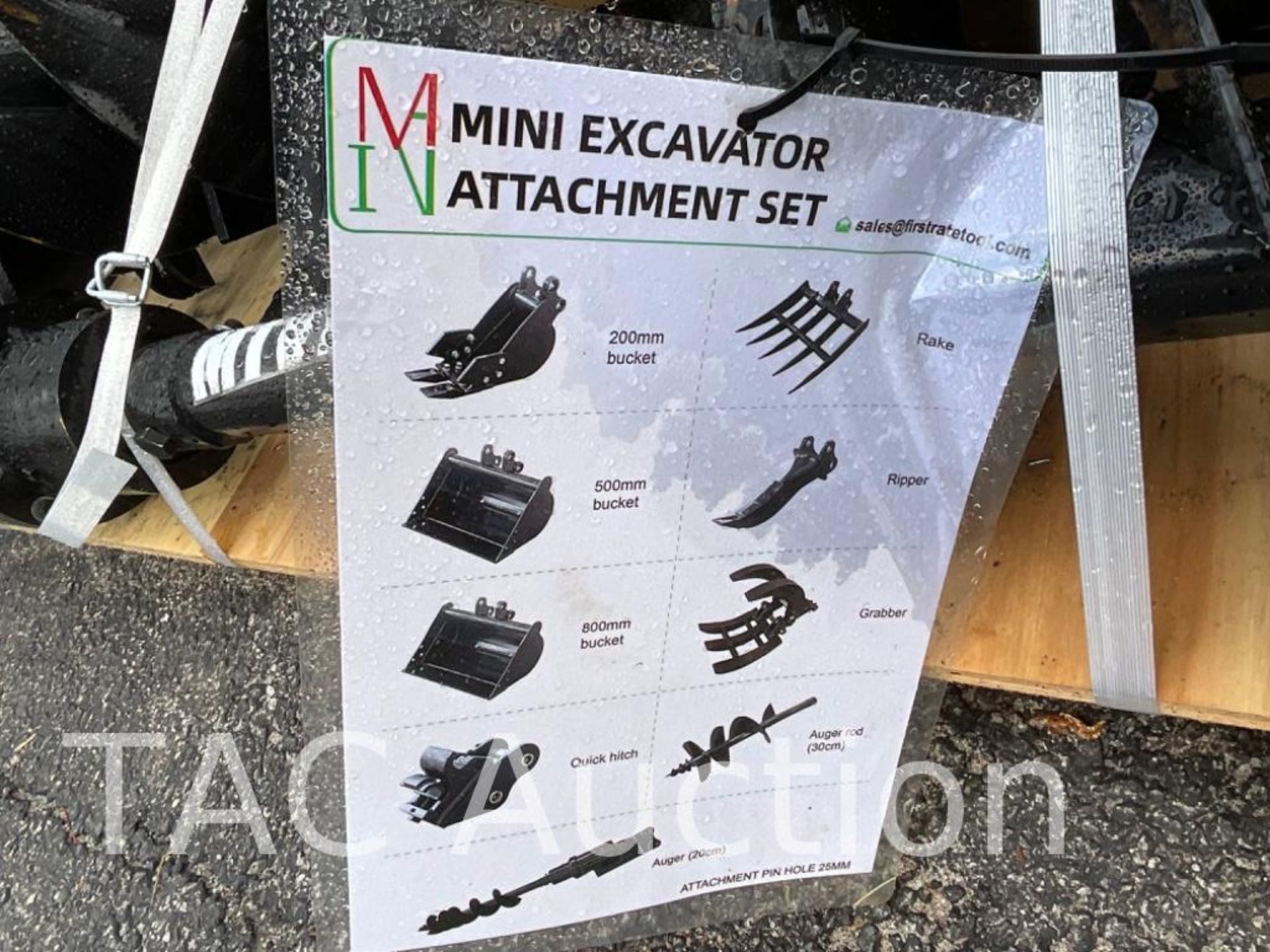 New (9) Piece Mini Excavator Attachment Set​​​​​​​ - Image 5 of 8