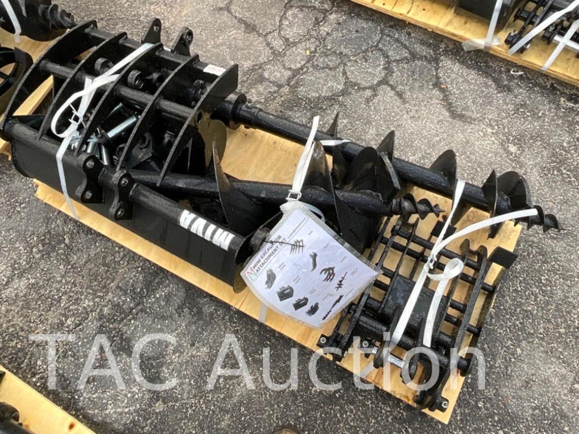 New (9) Piece Mini Excavator Attachment Set​​​​​​​ - Image 2 of 8