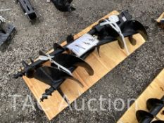 New 2023 Skid Steer Auger Attachment W/ (3) Auger Bits