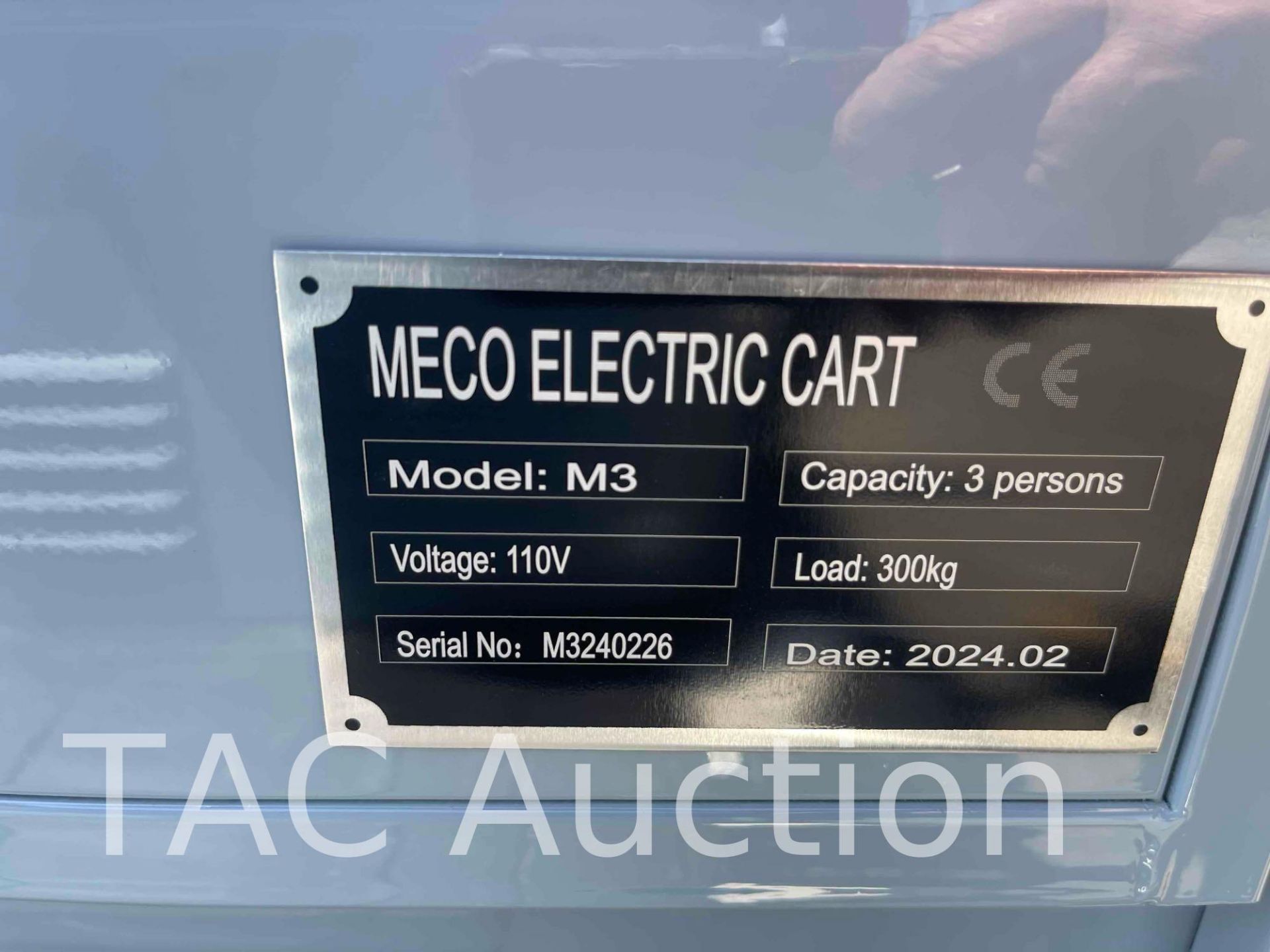New 2024 Meco Model M3 (3) Wheeled Electric Cart - Image 10 of 11