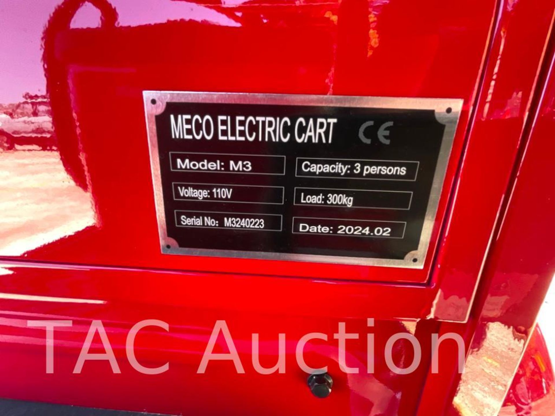 New 2024 Meco Model M3 (3) Wheeled Electric Cart - Image 10 of 11