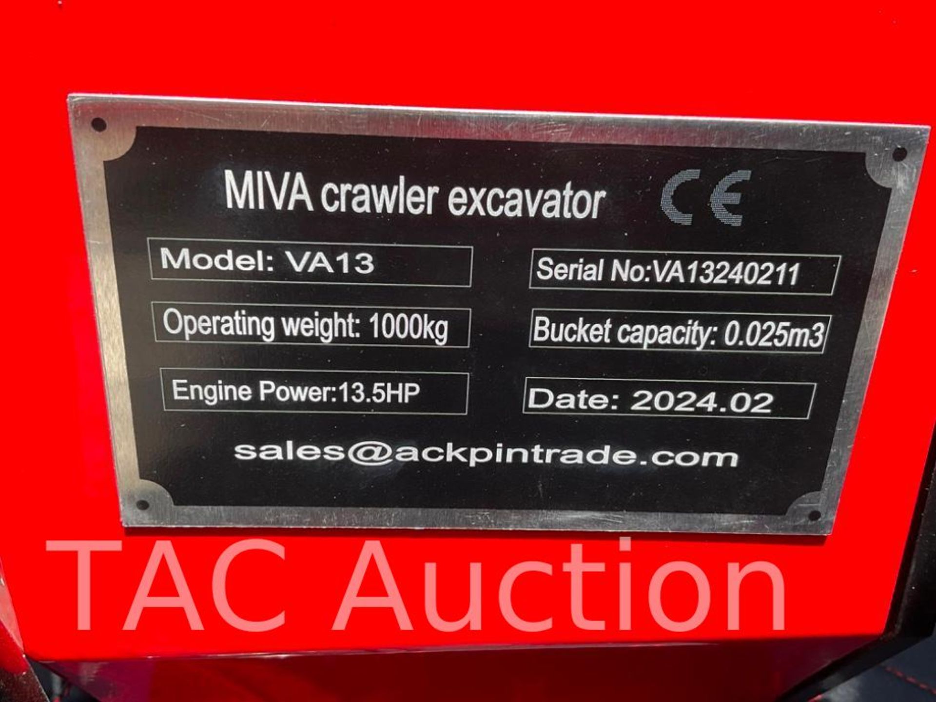 New MIVA VA13 Mini Excavator - Image 19 of 20