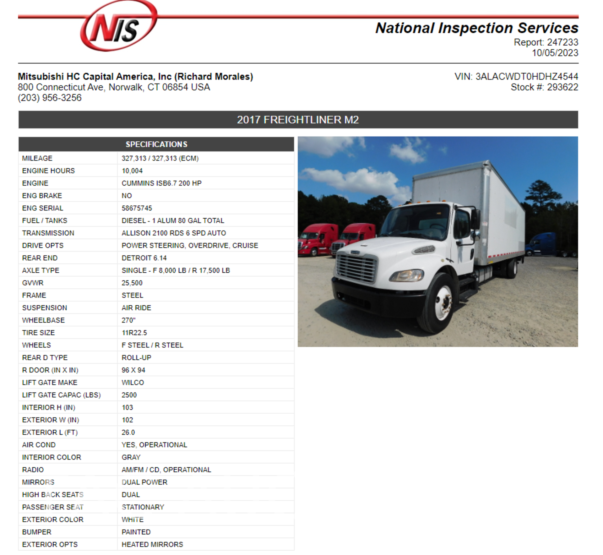 2017 Freightliner M2 26ft Box Truck - Image 58 of 60