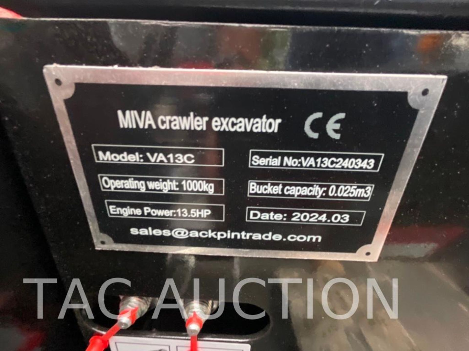New MIVA VA13C Enclosed Cab Mini Excavator - Image 16 of 17