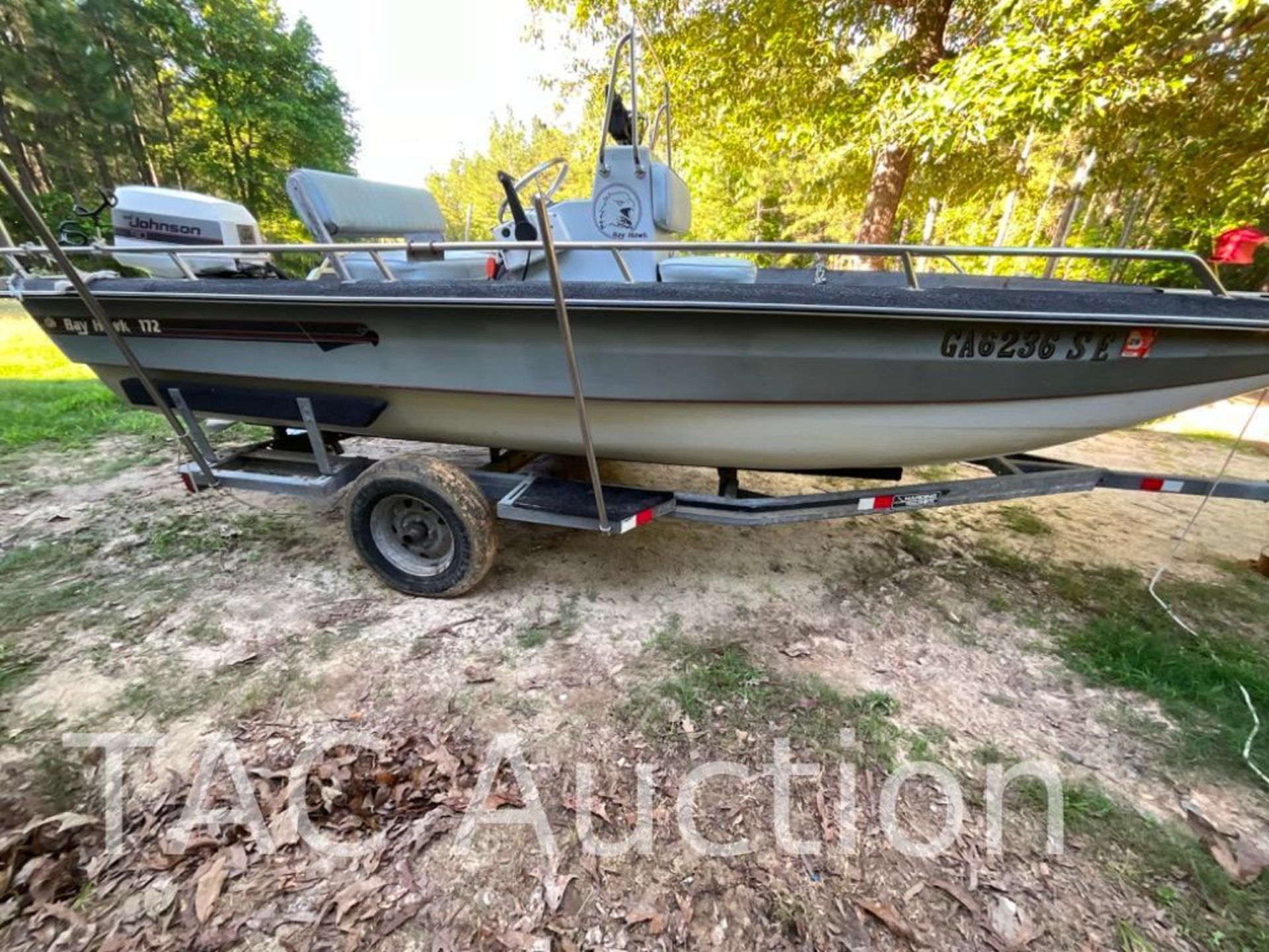 1988 Bay Hawk 172 Center Console Boat W/ Trailer - Image 2 of 35