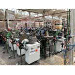 24 - 12” circular knitting machines with accumulators, reel-off stands and change parts