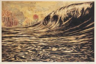 Shepard Fairey (American 1970-), 'Dark Wave', 2024