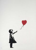 Banksy (British 1974-), 'Girl With Balloon', 2004