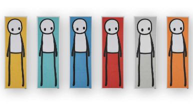 Stik (British 1979-) ‘Standing Figure (Book) (Blue, Orange, Red, Grey, Teal, Yellow)’, 2015