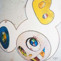 Takashi Murakami (Japanese 1962-), 'And Then x6 (White: The Superflat Method, Blue and Yellow Ears)'