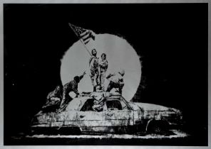 Banksy (British 1974-), ‘Flag (Silver)’, 2006
