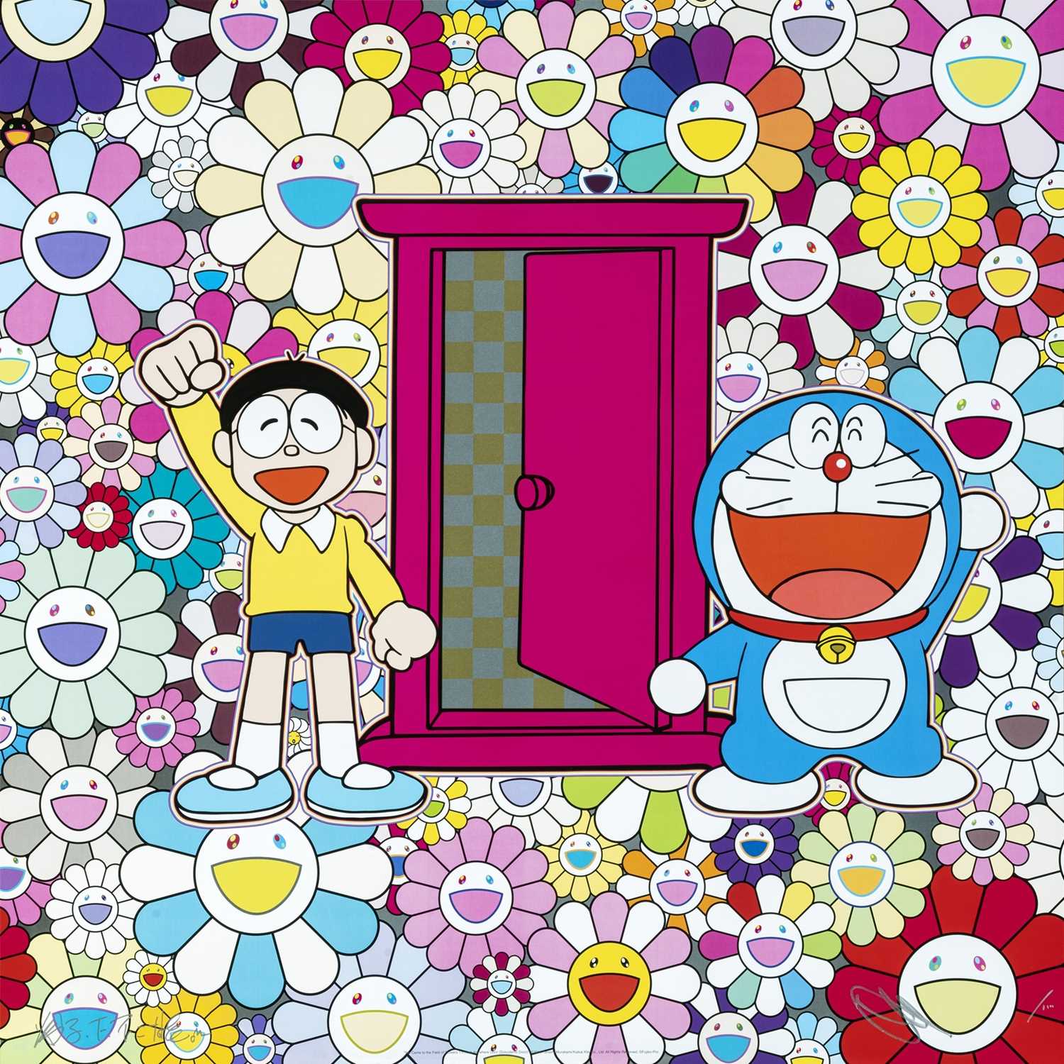 Takashi Murakami (Japanese 1962-), 'We Came to the Field of Flowers Through Anywhere Door (Dokodemo