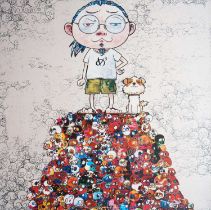 Takashi Murakami (Japanese 1962-), 'Pom & Me: On the Red Mound of the Dead', 2013