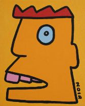 Thierry Noir (French 1958-), 'I Am Watching A Ship Go By In The Distance Birds Are Following It', 20