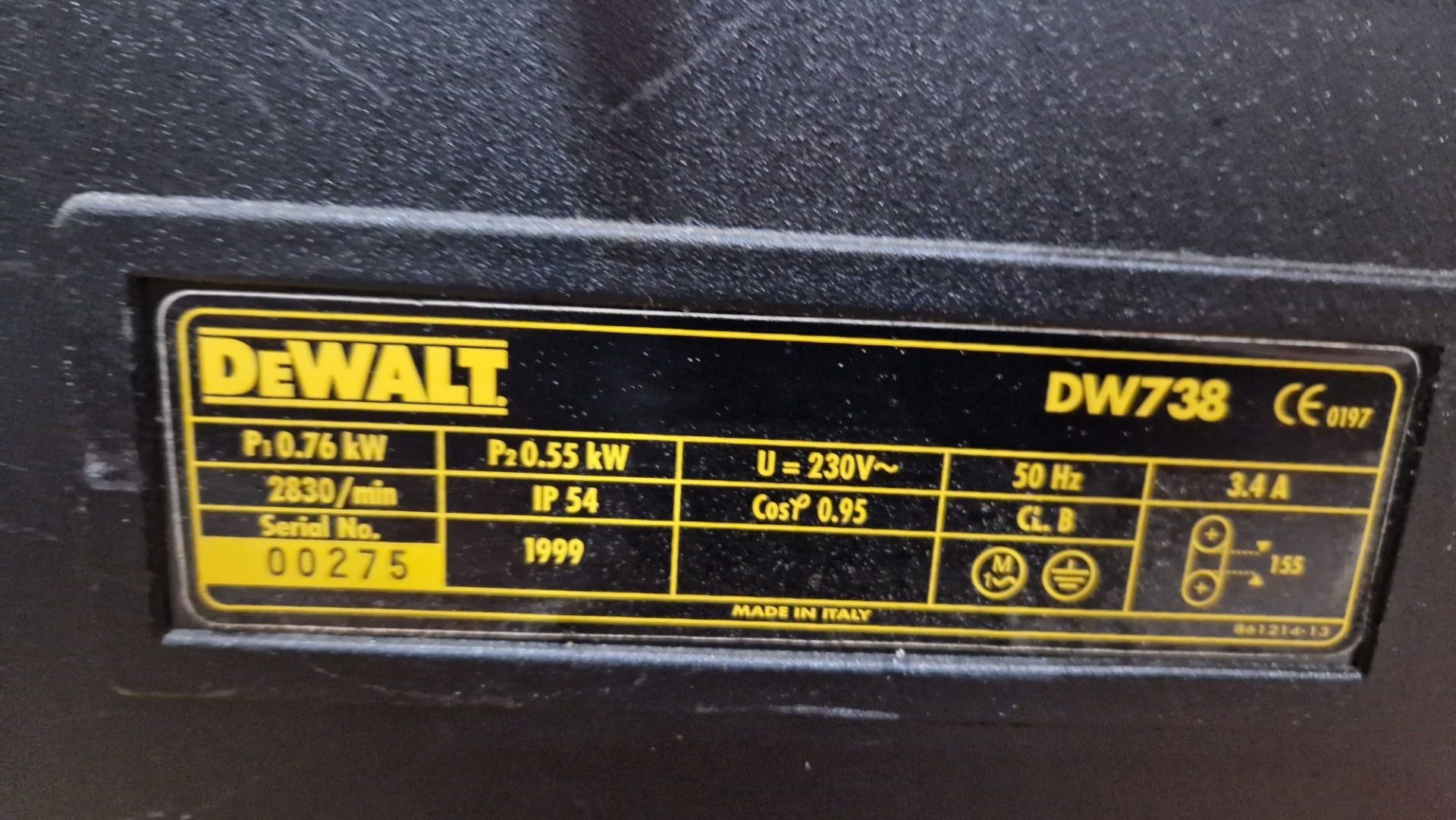 Dewalt DW 738 Vertical Bandsaw - Image 4 of 5