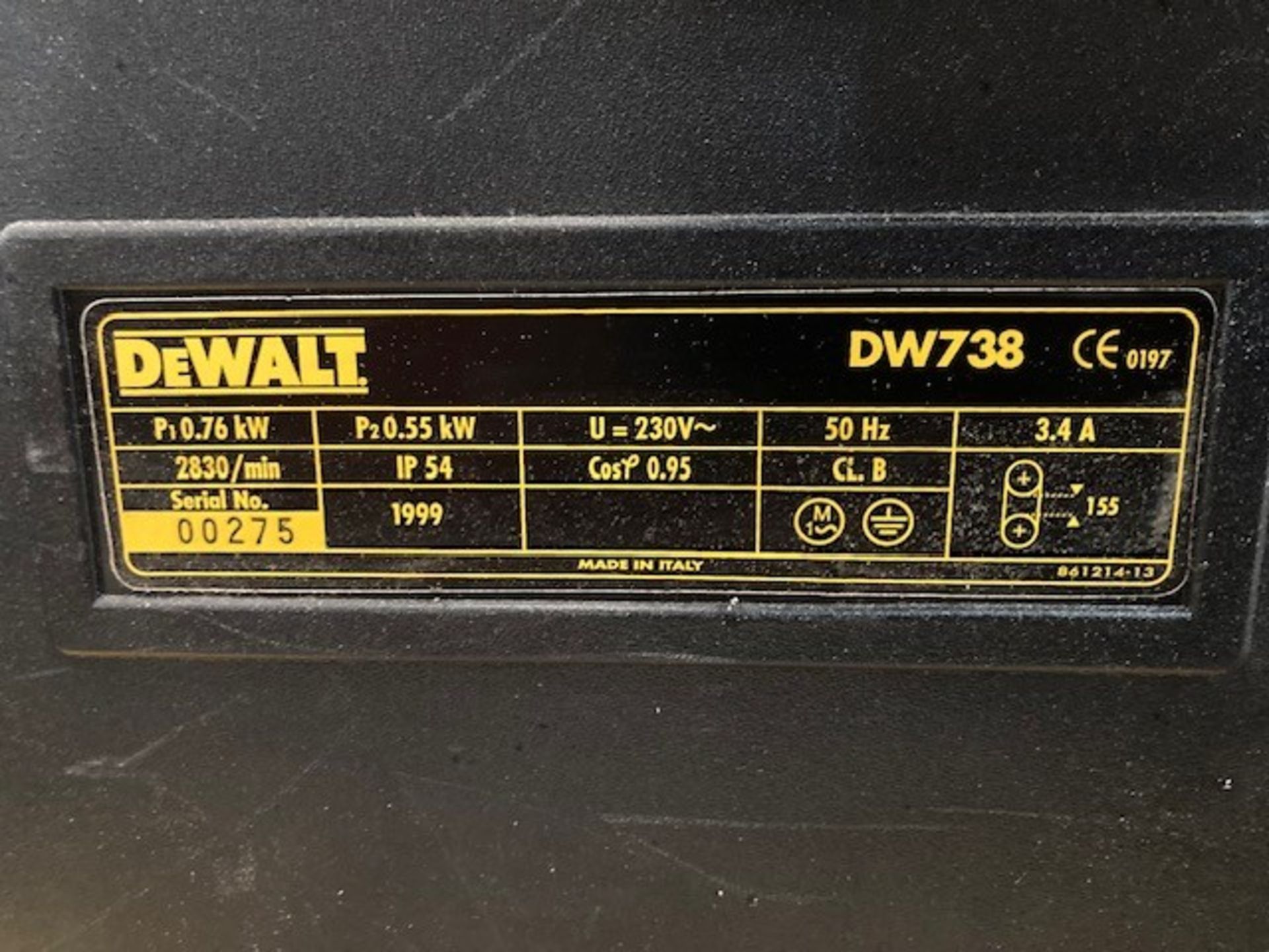 Dewalt DW 738 Vertical Bandsaw - Image 10 of 13