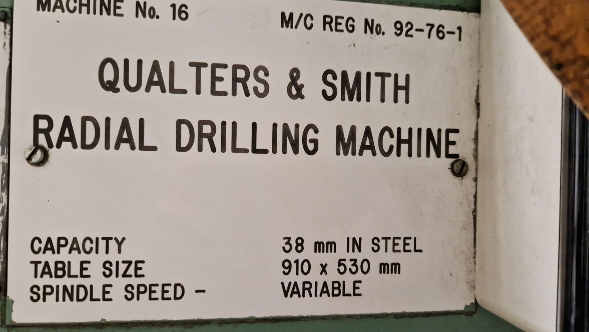 Qualters and Smith QSR 4 Radial Drill - Image 5 of 7