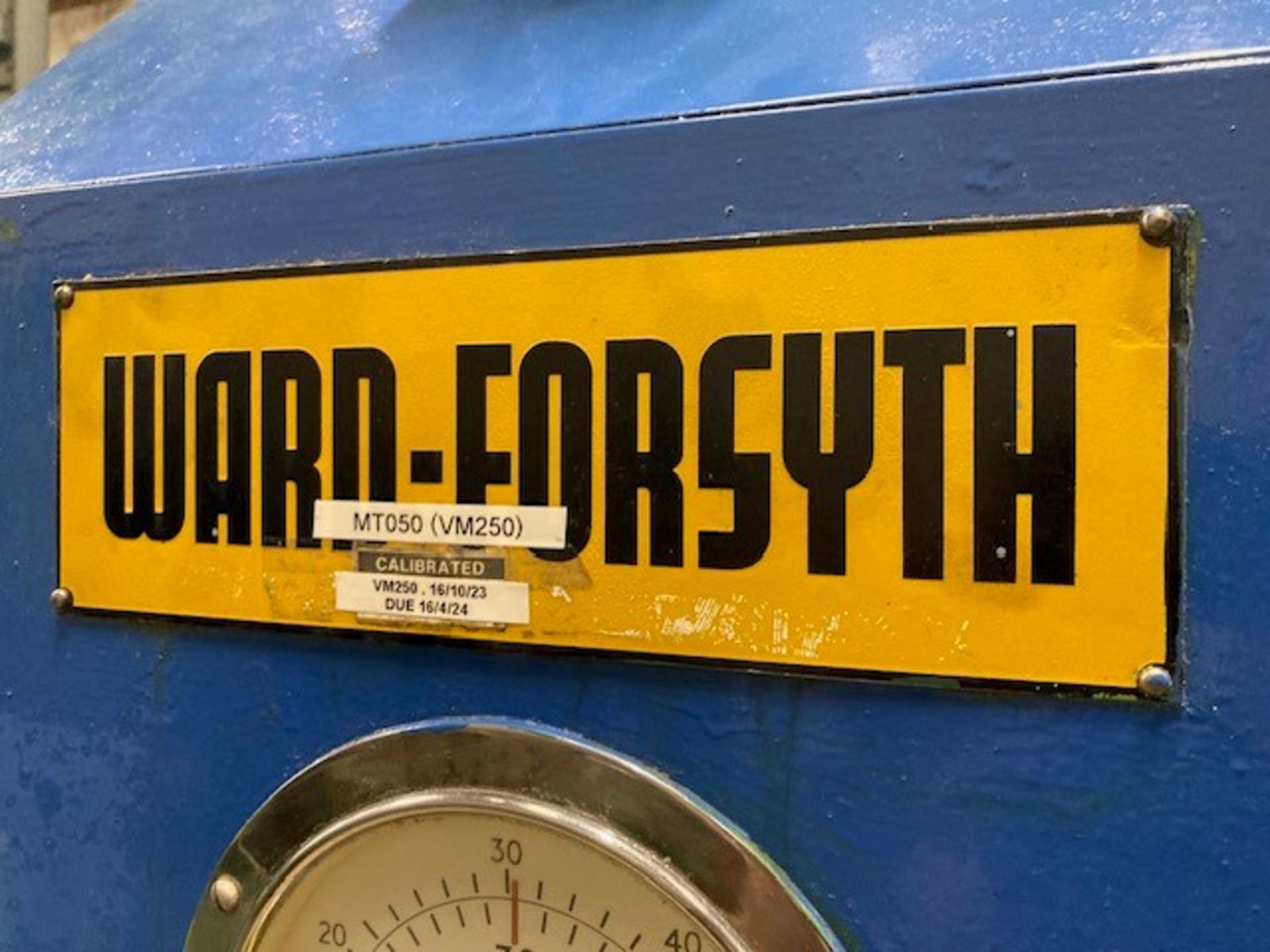 Ward Forsyth VO30 Ton Hydraulic Press - Image 6 of 8
