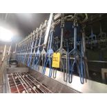Evisceration overhead conveyor w/ plastic shackles at 6 in. approx. 475 ft. long [Evisceration 1]
