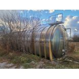 L'Hoir vertical tank, stainless steel, approx. 52 ft. long x 162 in. dia., x 14 ft. height, 46,670 g