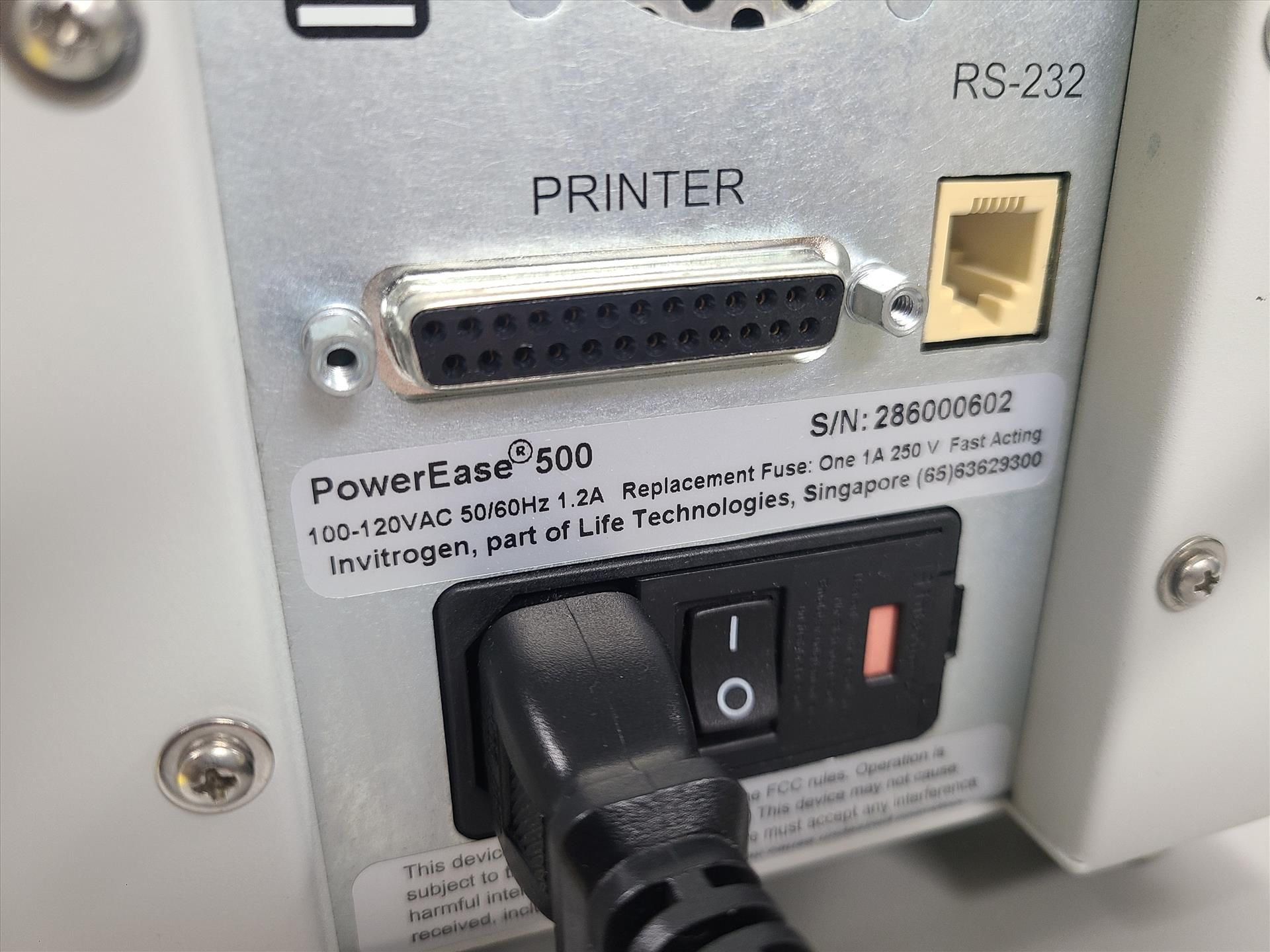 Invitrogen electrophoresis power supply, mod. PowerEase 500 - Image 4 of 4