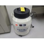 VWR liquid nitrogen dewar, mod. CryoPro BR-2, ser. no. NPB2018490403Y-1901 (2019) w/ sample racks