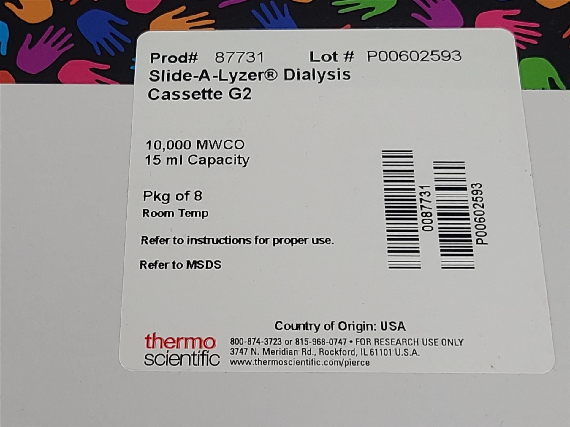 Thermo Scientific Slide-A-Lyzer Dialysis Cassettes, Mini Dialysis Devices 2 ml, Syringes 5 ml, 18 - Image 8 of 11