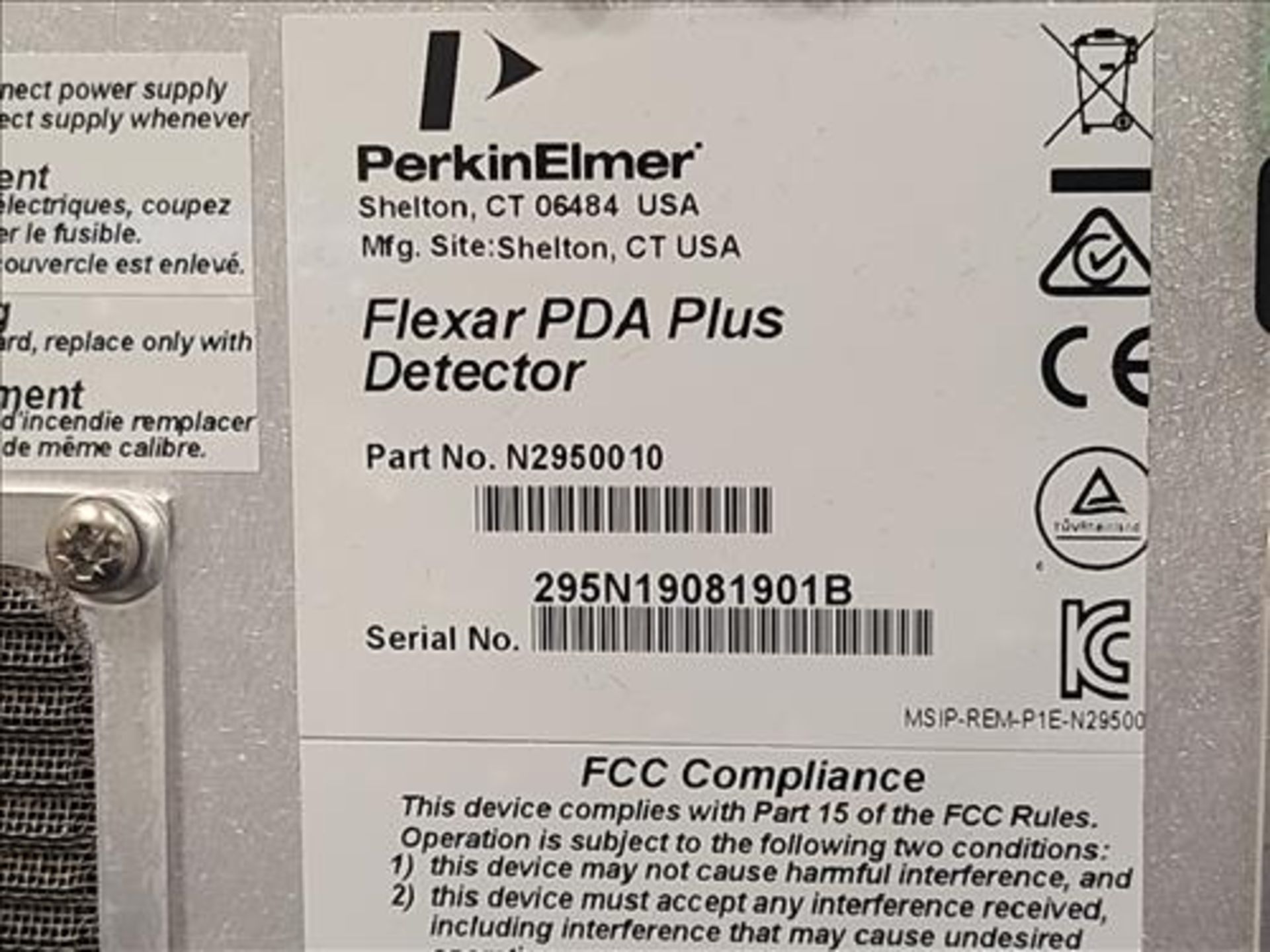 PerkinElmer Flexar HPLC system, incl.: PerkinElmer PDA Plus detector, Model Flexar, s/n N2850010 - Image 10 of 15