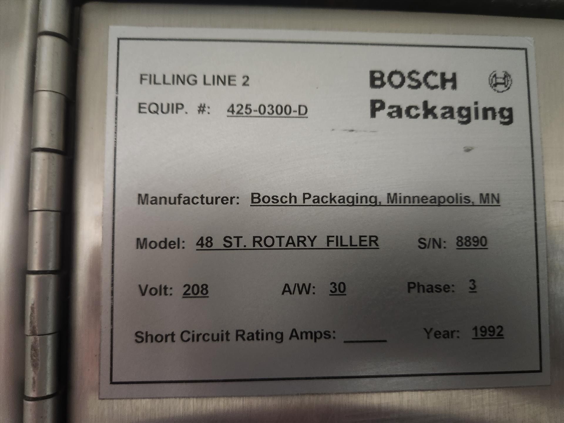 control panel, stainless steel, for Filling Line 2 [wall must be removed prior to removal] ( - Image 4 of 4