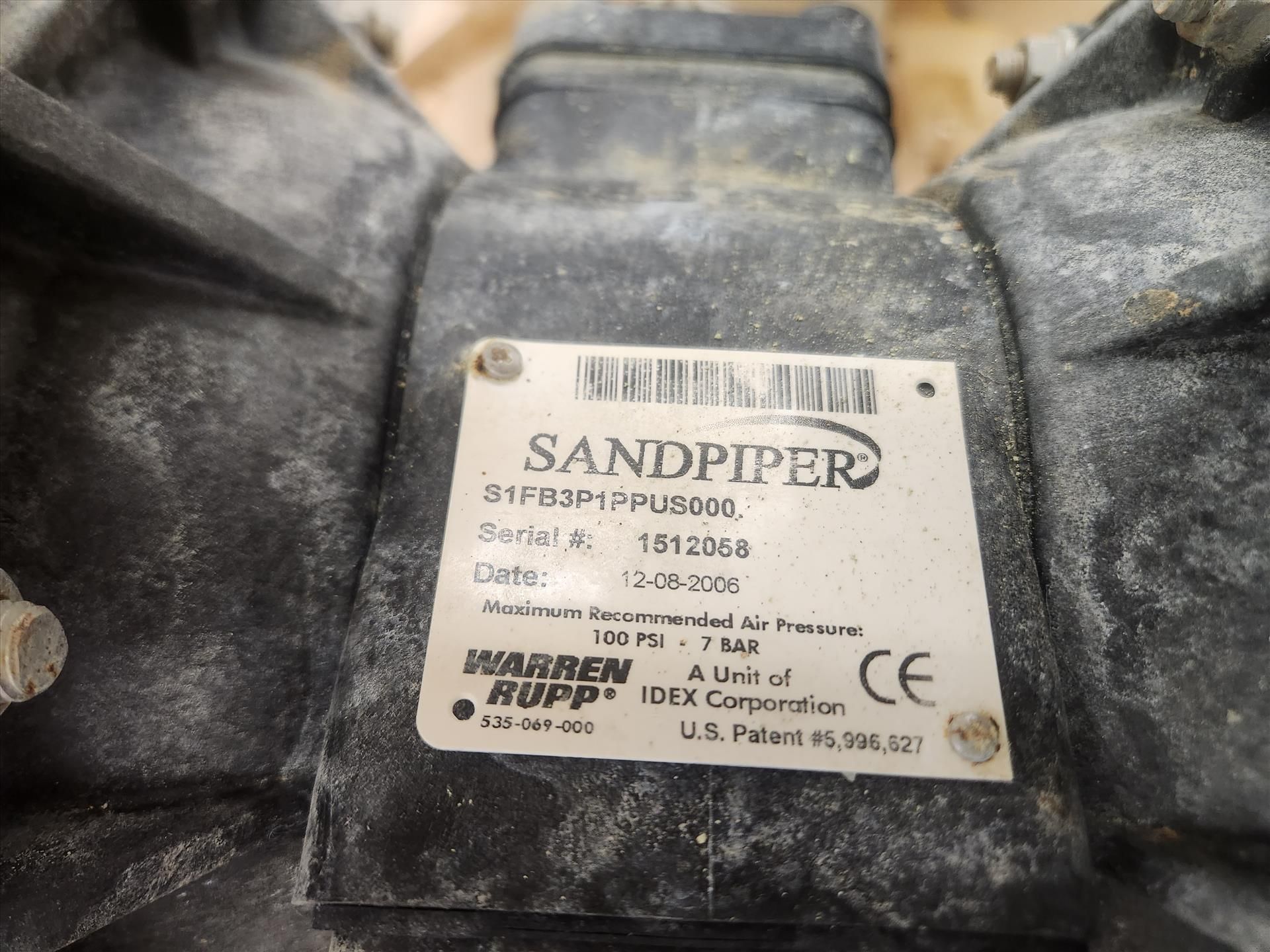 WarrenRupp Sandpiper diaphragm pump, mod. S1FB3P1PPUS000 - Bild 2 aus 2
