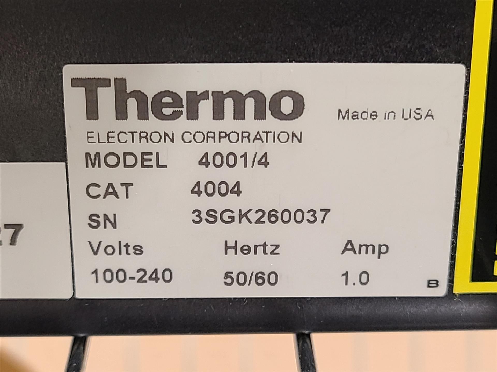 Thermo Scientific GENESYS 20 Spectrophotometer, mod. 4001/4 , ser. no. 3SGK260037, 100-240 volts, - Bild 3 aus 3