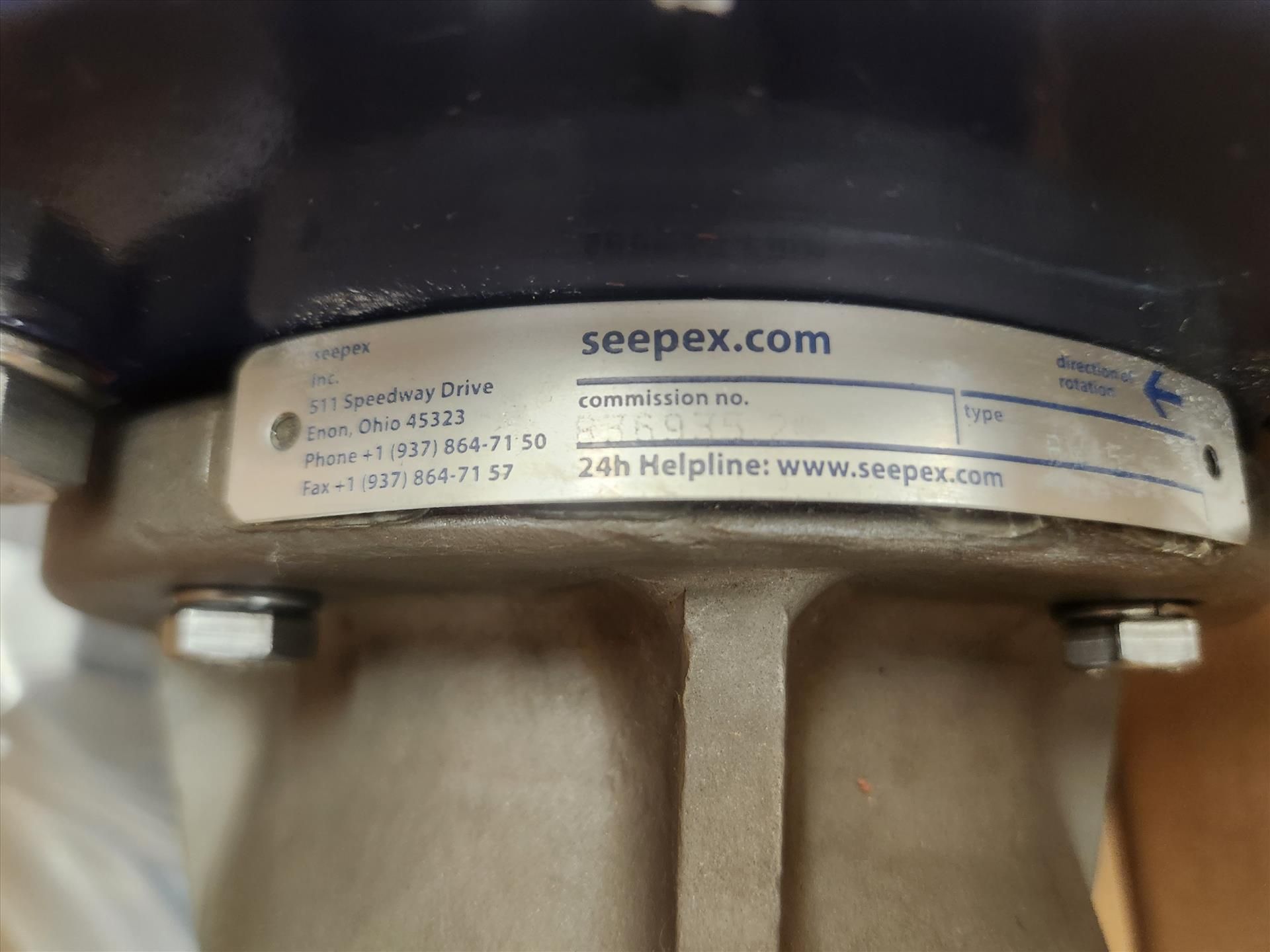 Seepex progressive cavity pump, mod. BW-5, 2 hp NEW - Image 2 of 3