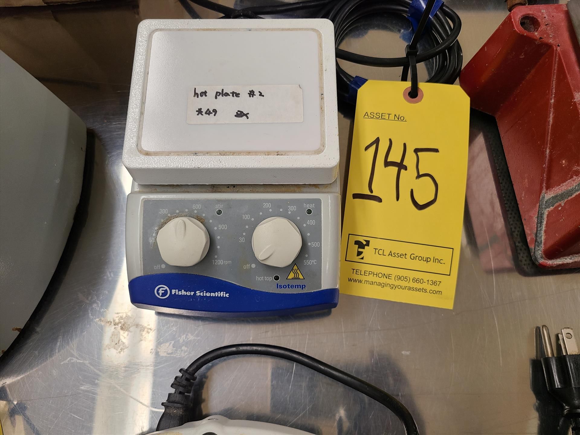 Fisher Scientific Isotemp Hot Plate/Stirrer, ser. no. 1616060220820