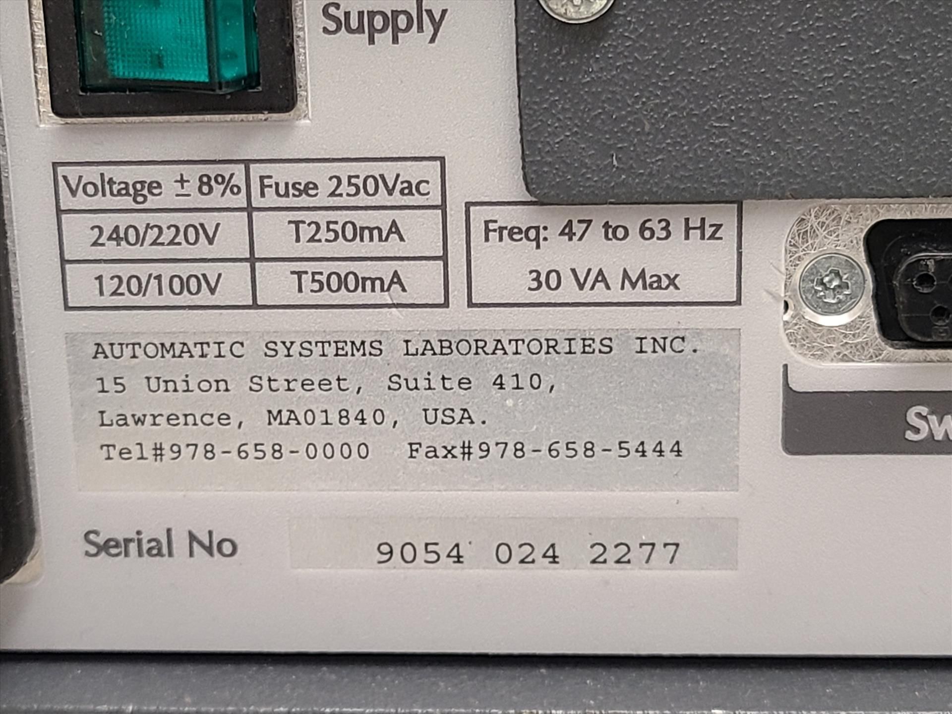 Automatic Systems Laboratories Precision Thermometer, mod. F250 MK II, ser. no. 9054 024 2277 - Image 3 of 3