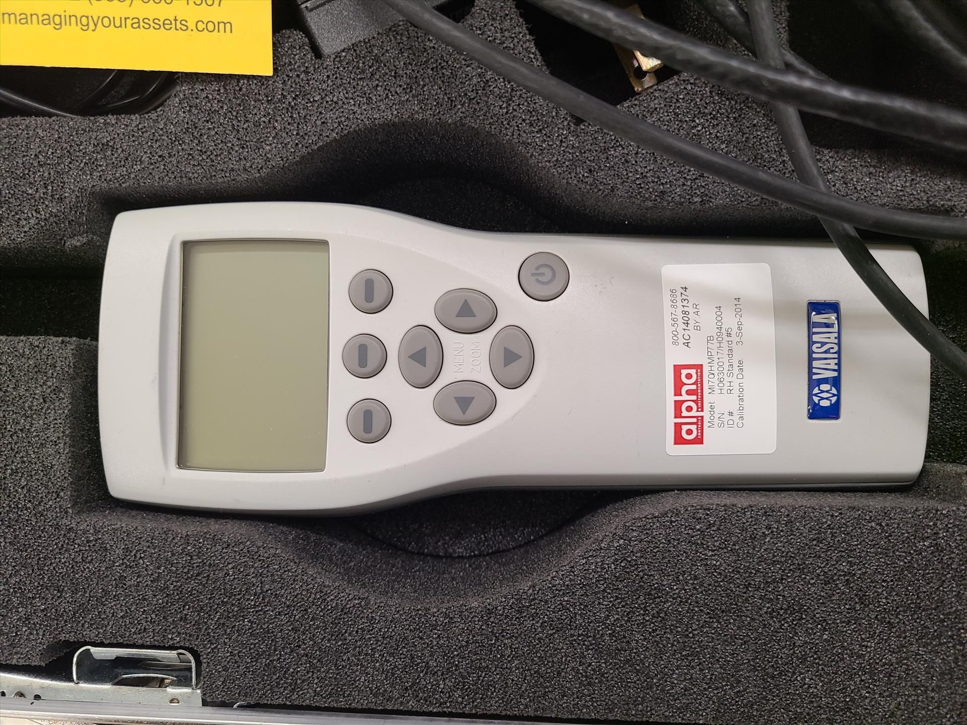 Vaisala Handheld Humidity and Temperature Meter, mod. MI70, ser. no. H0630017, w/ RH and T Probe, - Image 2 of 2