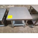 Table, stainless steel, approx. 24 in. x 24 in. [Loc. Sanitation Room]