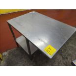 Table, stainless steel, approx. 27 in. x 47 in. [Loc. Line 3]