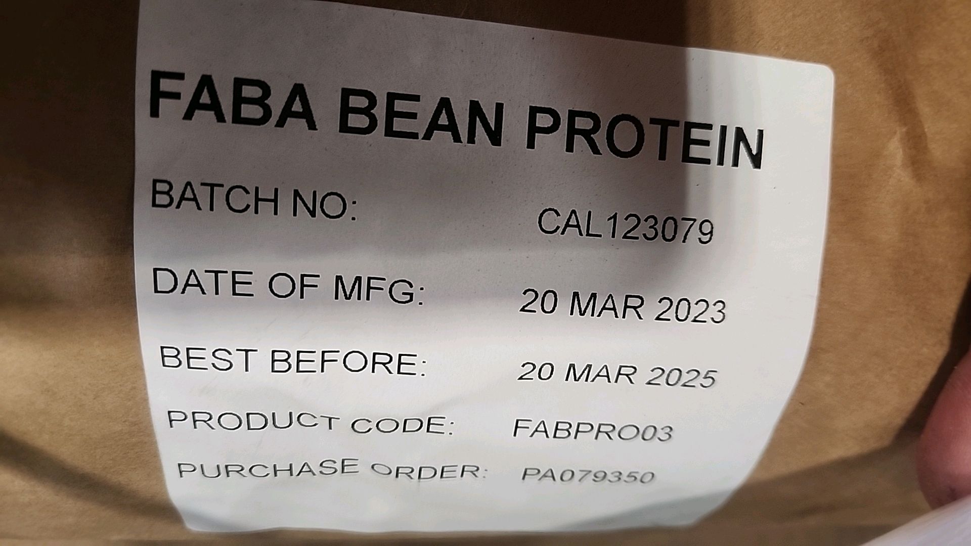 (1 bag x 12.5 kg) PurePro Faba 85S bean [Loc.Warehouse] - Image 2 of 2