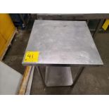 Table, stainless steel, approx. 24 in. x 24 in. [Loc. Line 2]