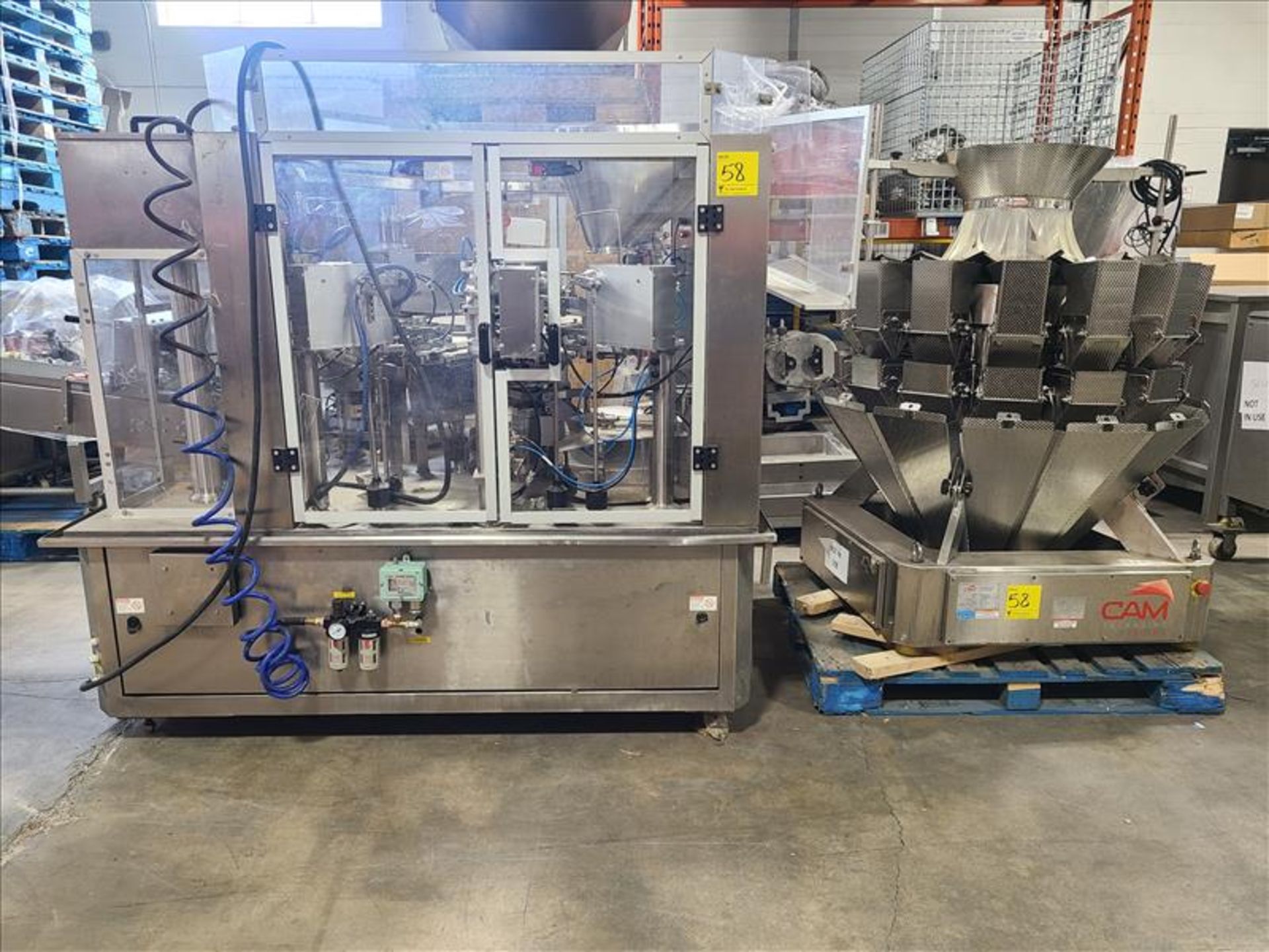CAM Packaging Systems Standup Bagger Filling System, mod. 8-200A, ser. no. 1708004PB, 220 volts, 3