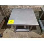 Table, stainless steel, approx. 24 in. x 24 in. [Loc. Sanitation Room]