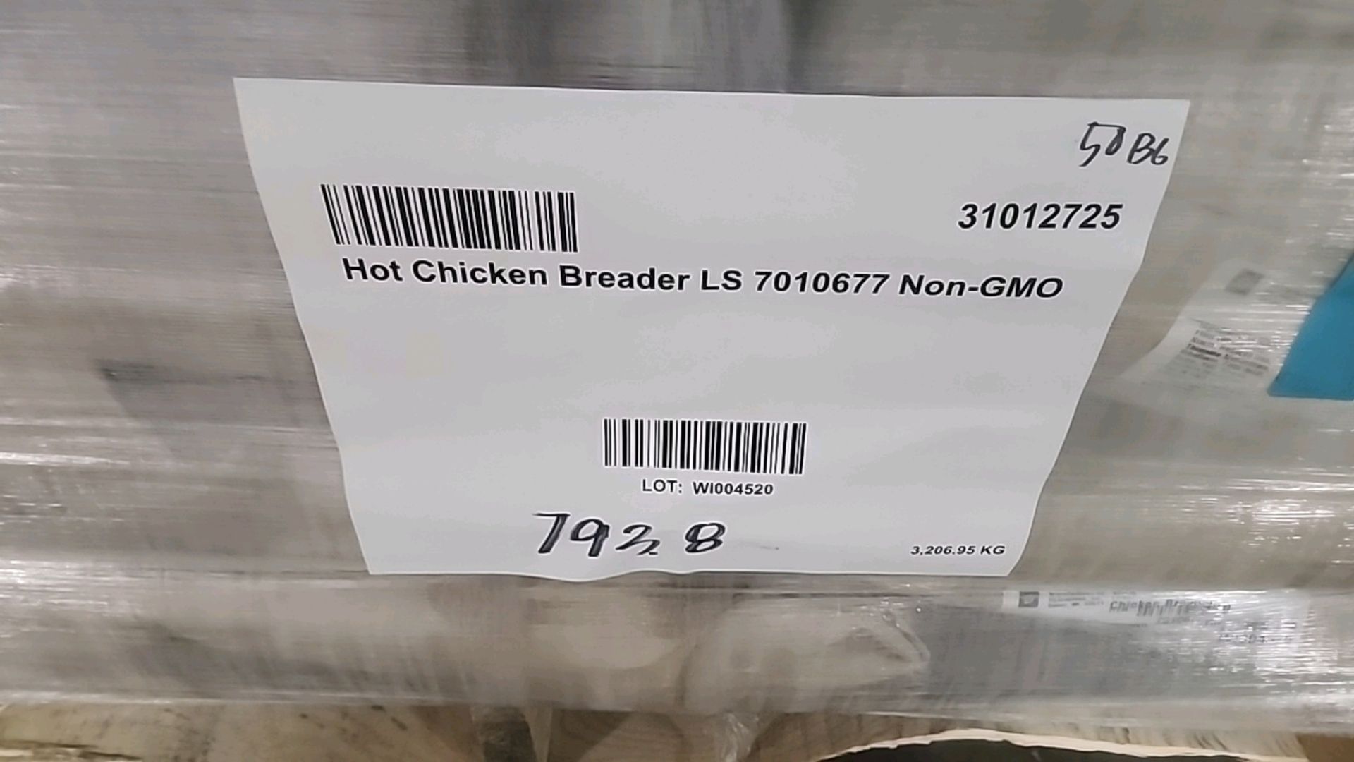 (7 pallets, 291 bags/35 lbs ea. = 10185 lbs) hot chicken breader LS 7010677 non-GMO [Loc.Warehouse] - Image 5 of 5