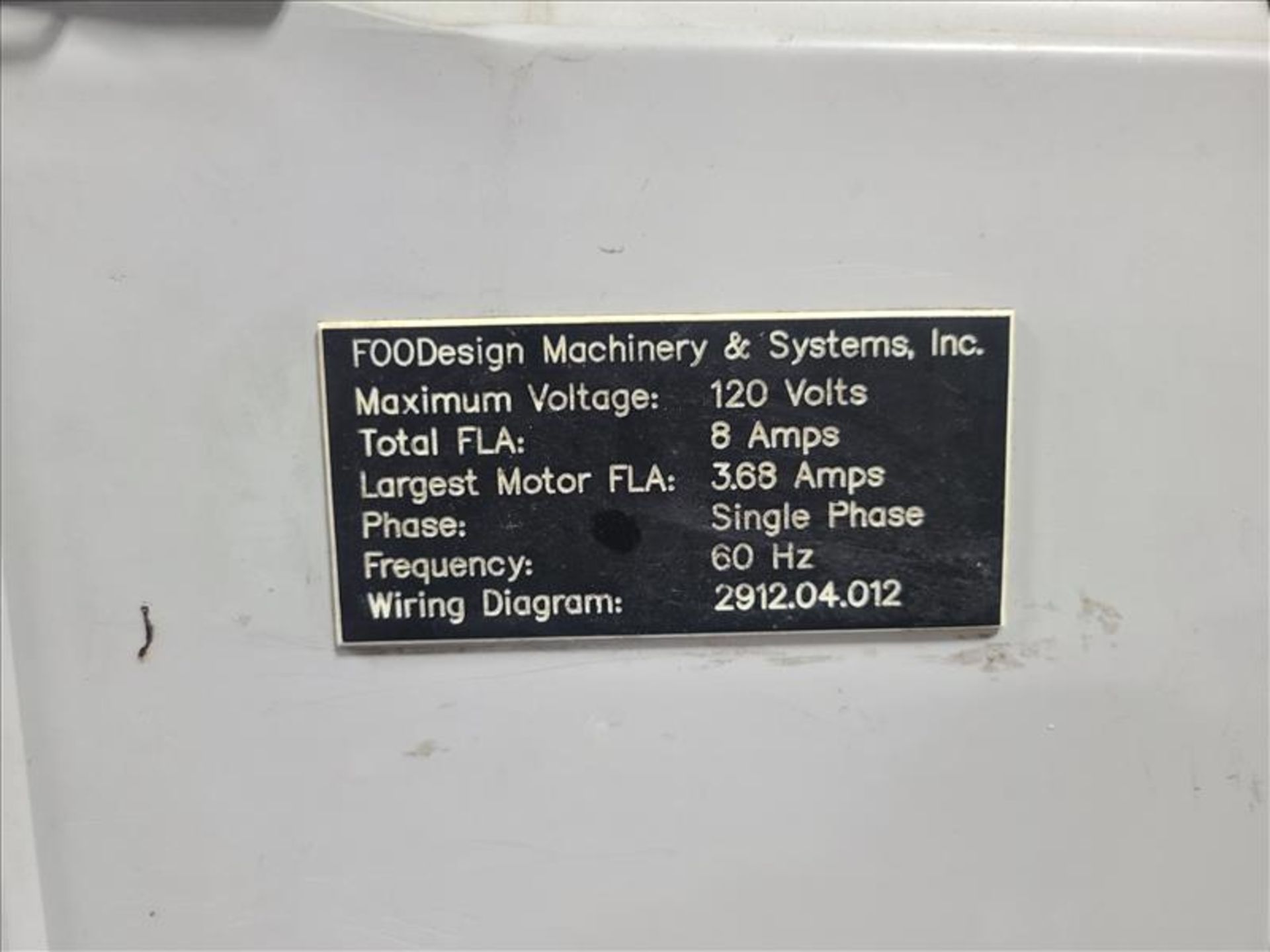 FOODesign Machinery and Systems Quik-Coat Coating Systems Seasoning Drum, mod. QSD-3072-HD, ser. no. - Bild 10 aus 11