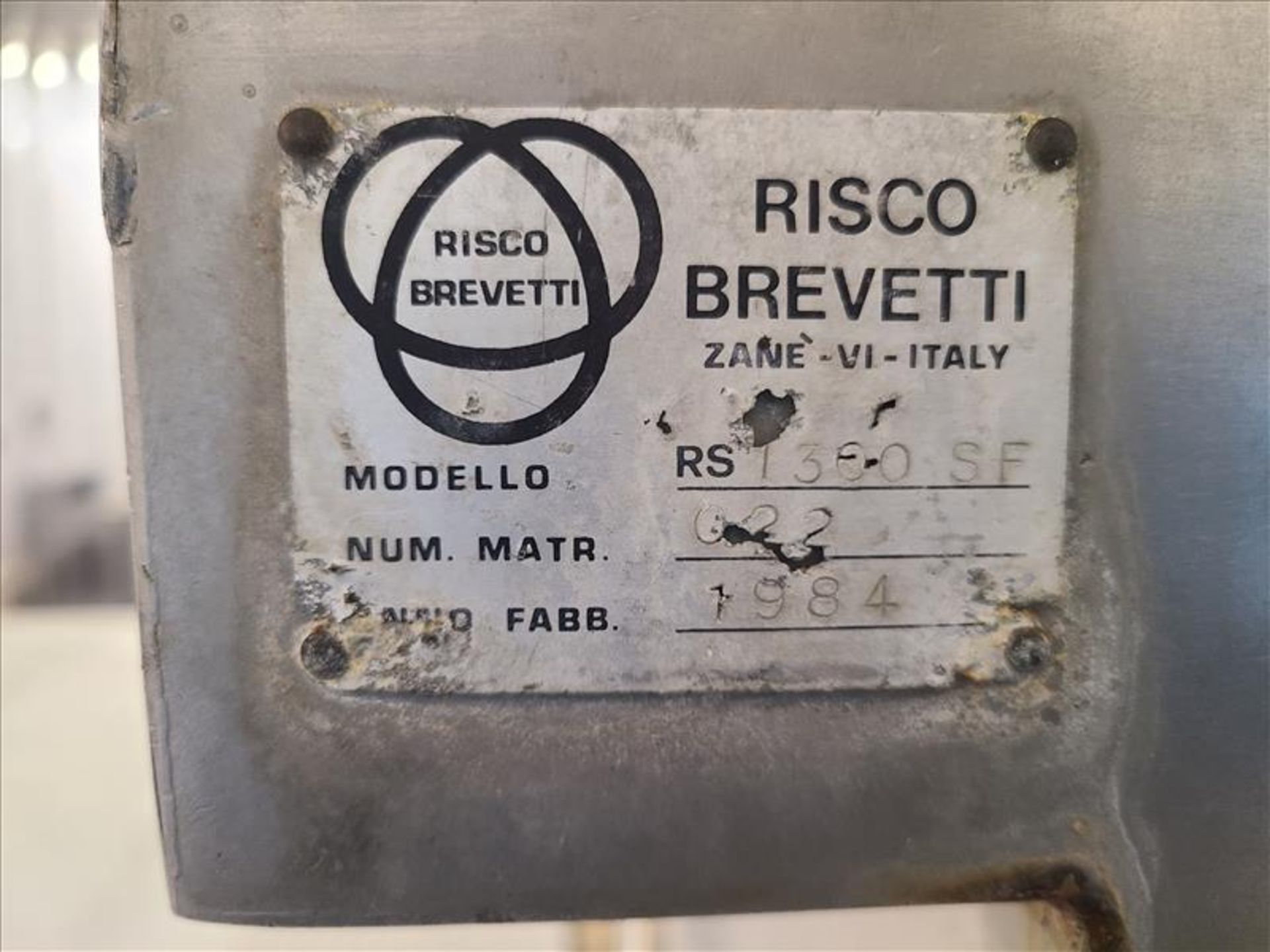 Risco Brevetti Twin Shaft Paddle Mixer, mod. RS 1300 SF, ser. no. 022 [Mixing Room 1] - Image 7 of 7