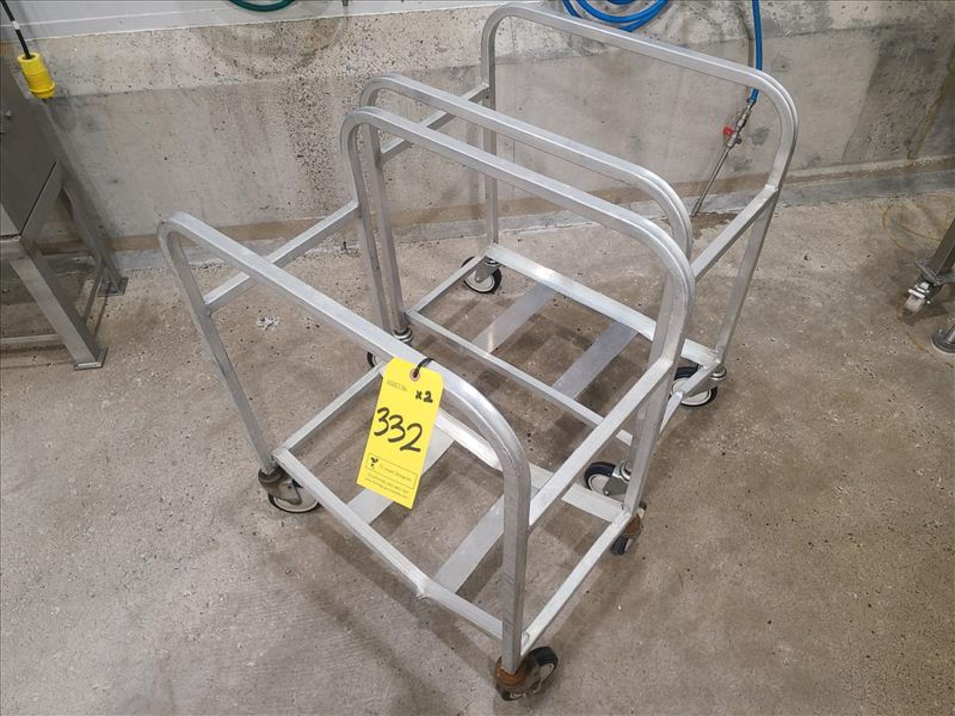 (2) Aluminum Carts [Loc.Extrusion Room]