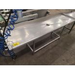 Table, stainless steel, approx. 24 in. x 84 in. [Loc. Line 2]
