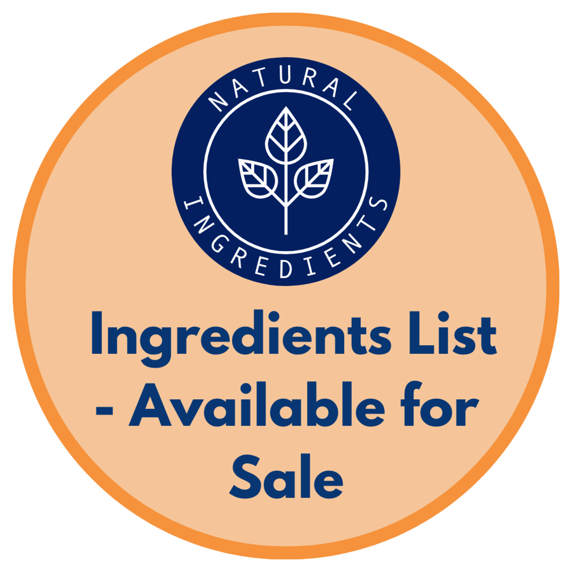 Ingredients available for sale - click on picture to see full list.