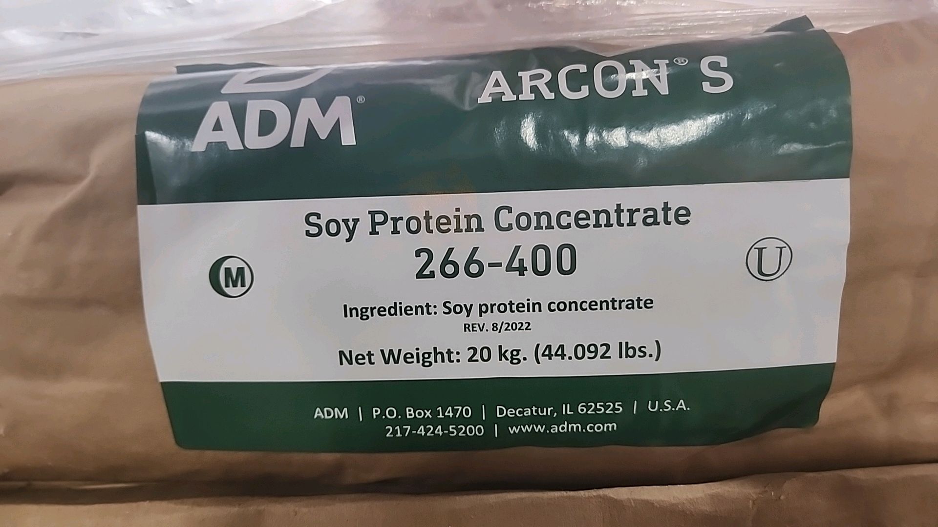 (1 pallet, 8 bags/20 kg ea. = 160 kg) ADM Arcon 5 soy protein concentrate [Loc.Warehouse] - Image 2 of 2